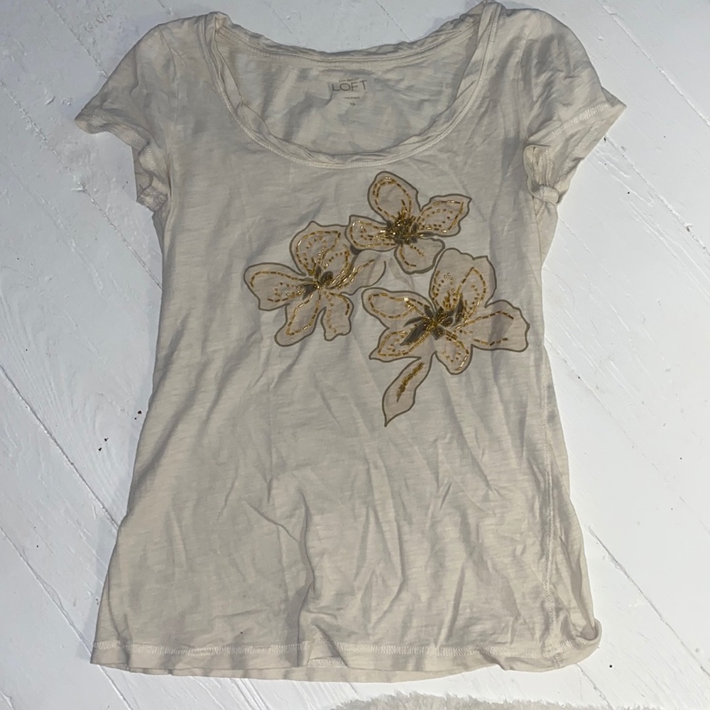 Loft Beaded T Shirt